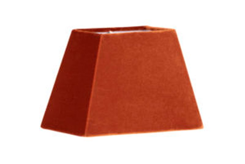 Lampeskjerm Savoy rektangel Rust 20x12 cm