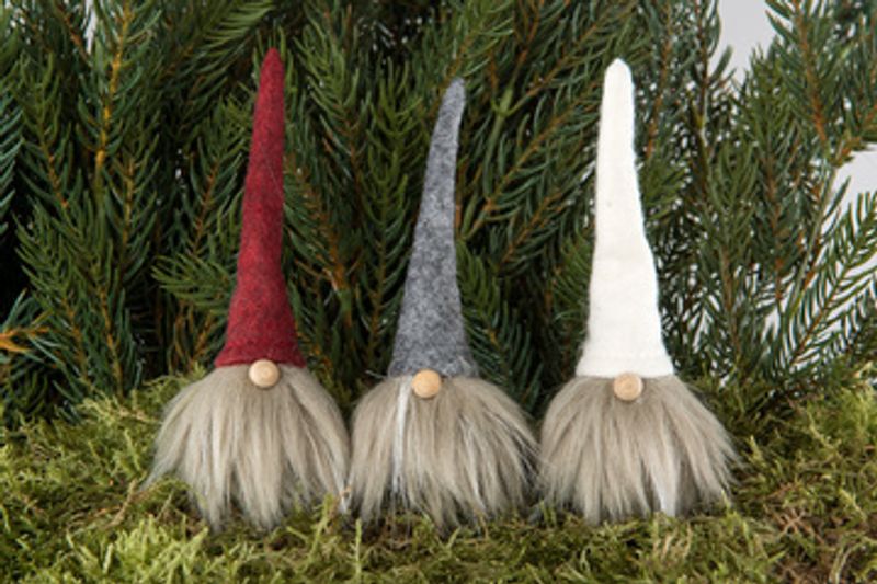 Nisse/stikk Hvit 12 cm