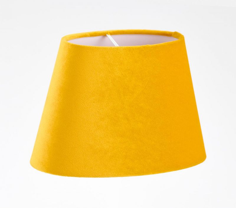 Lampeskjerm Savoy Oval Sennepsgul 23 cm