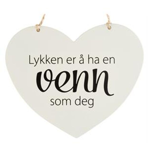 Hovedbilde Metallskilt hjerte ...