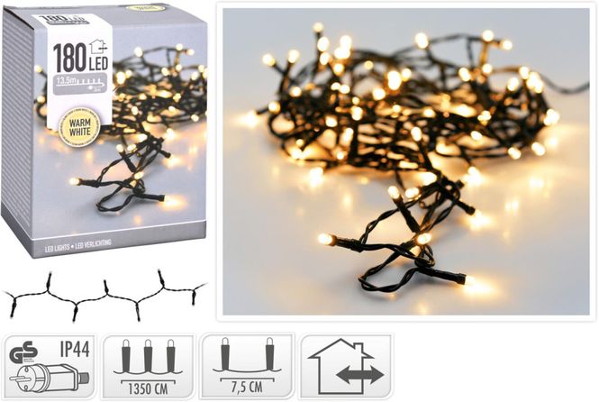 Hovedbilde  Lyslenke 180 LED varmhvit ...