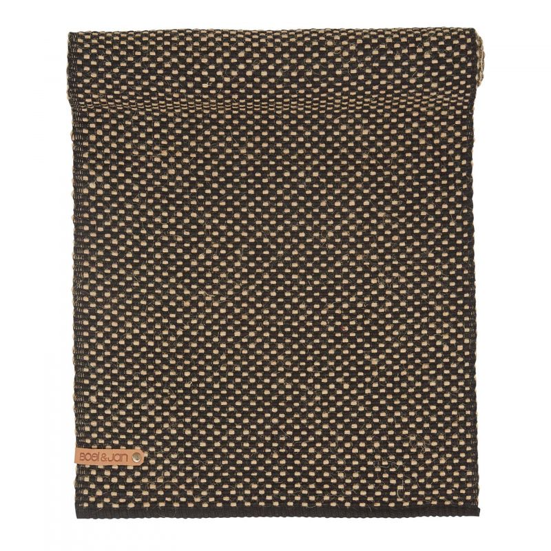 Bordløper Jute Check 35x120 cm 