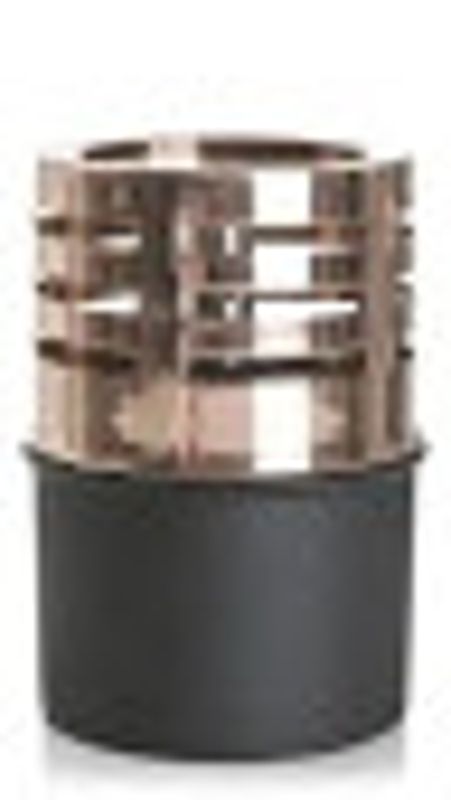 Oljelampe m/rosegull H 17 cm