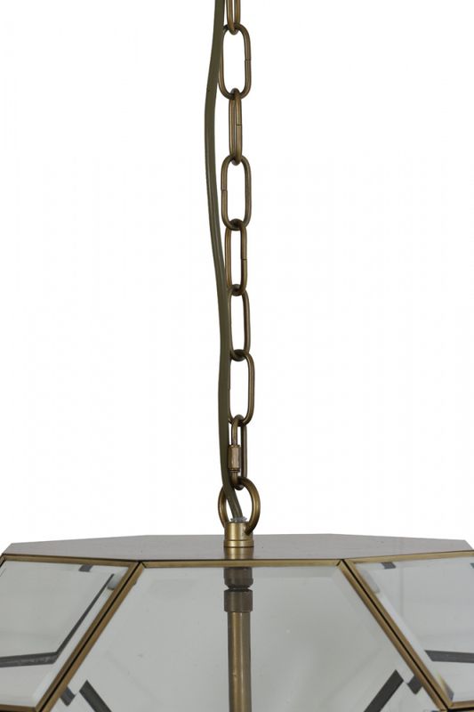 Taklampe Glass/brass Ø50x53 cm