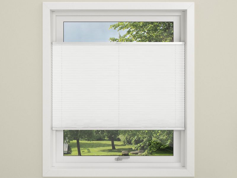 Plissegardin Hvit Flex med grep 110x130 