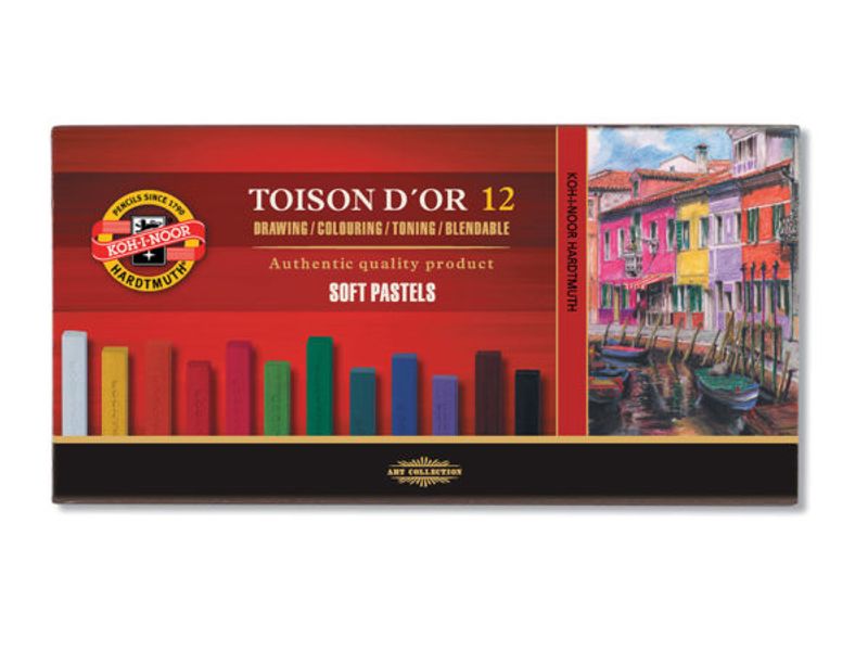 Koh-i-Noor Soft Pastell Firkantet 8582  Sett 12 ass