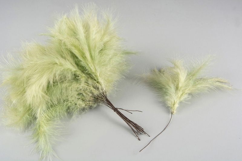 fjær m/tråd Lime 12 pk