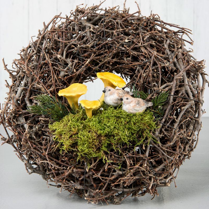 Fugl/stikk 5 cm Natur poly