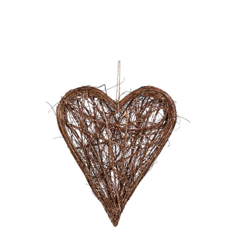 Kvisthjerte natur gold 30x45 cm
