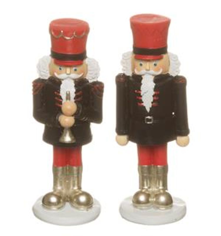 Tinnsoldat m/trompet sort/rød H10,5 cm