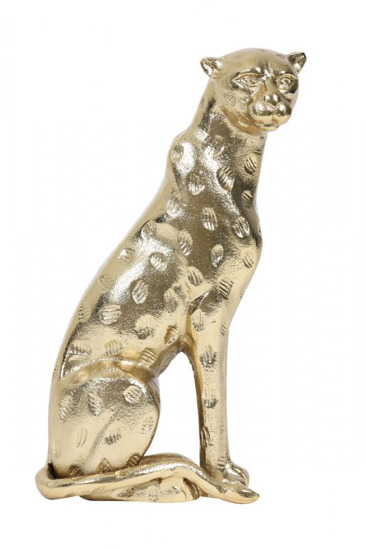 Ornament Leopard gull 15x9x29,5 cm