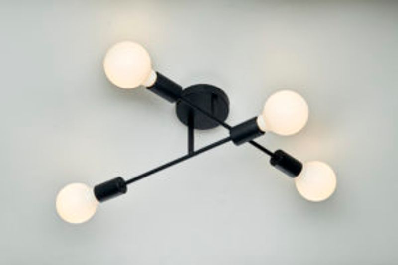 Plafond/vegglampe Cross 4 lys D 63 cm