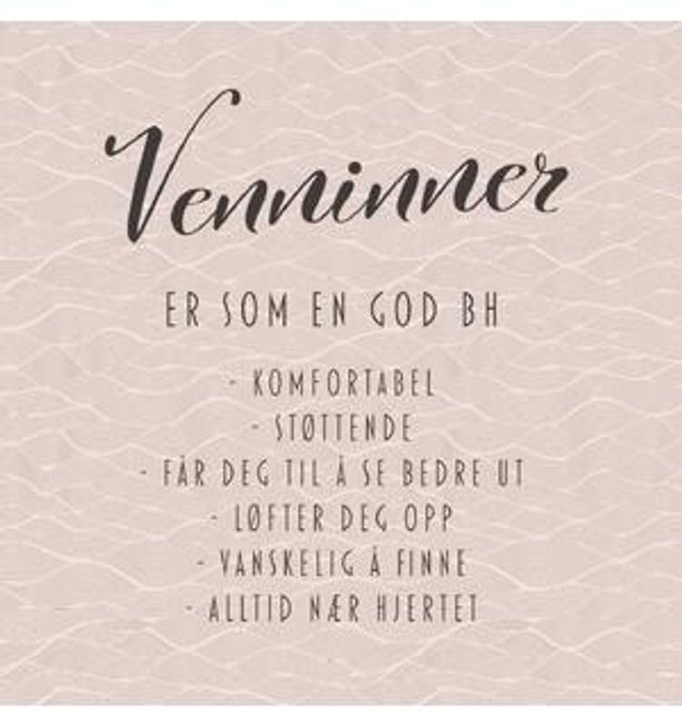 Serviett BH venninne Lunsjserviett 20 stk 3-lags 33x33cm