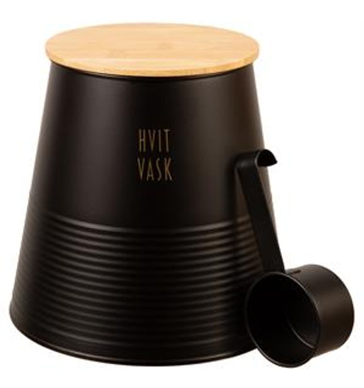 Boks Hvit vask Sort metall H 17,5 cm