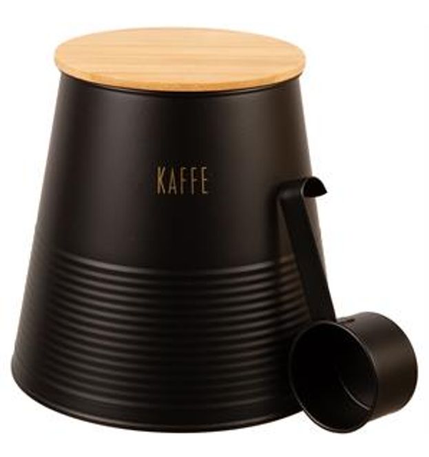 Hovedbilde Boks Kaffe sort metall H 17,5 ...