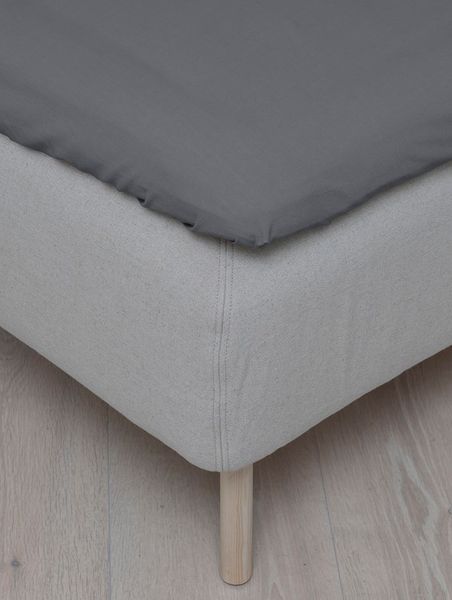 Jerseylaken Mørk grå 180x200/30 cm