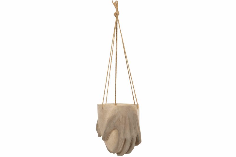 Ampel Hånd beige 19x17x21 cm
