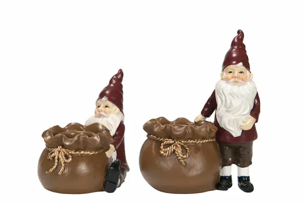 Lysestake nisse sittende 