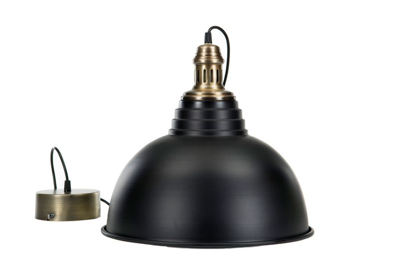 Taklampe Sienna sort Ø38x36 cm
