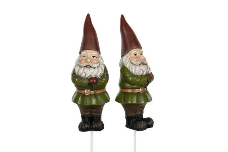 Nisse grønn på stikk H 8 cm