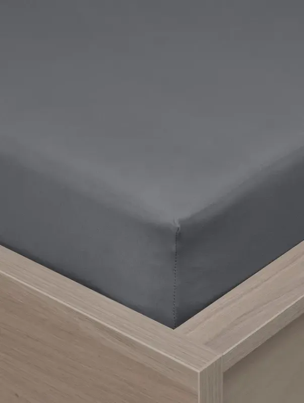 Jerseylaken 180x200/30 Høye Mørk grå 
