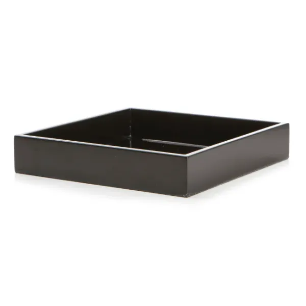 Servietthplder sort MDF 19x19 cm