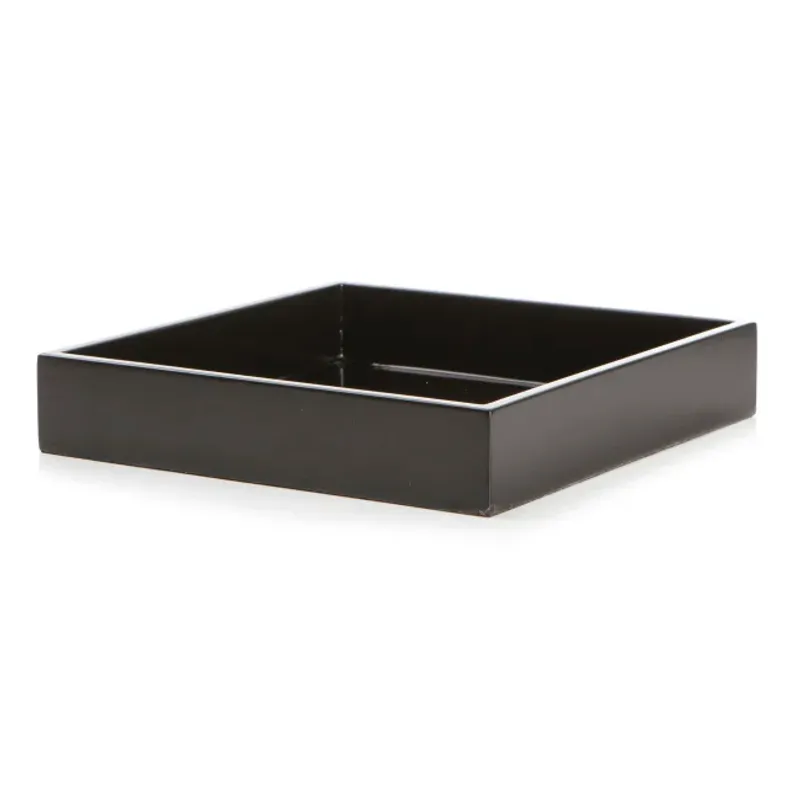 Servietthplder sort MDF 19x19 cm