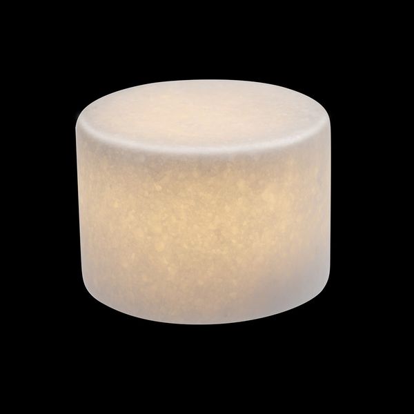 Marble oppladbar bordlys i ekte marmor Hvit medium