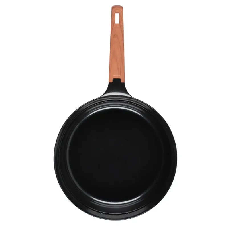 Stekepanne med trehåndtak 3,3L sort 28cm