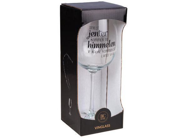 Vin glass... snille jenter H 23 cm