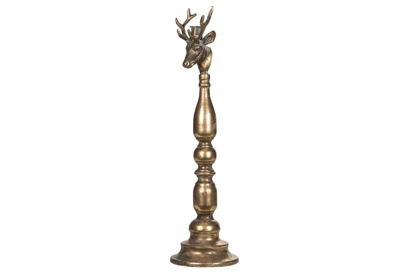 Lysestake Hjort G.Brown Metal 14x50cm 
