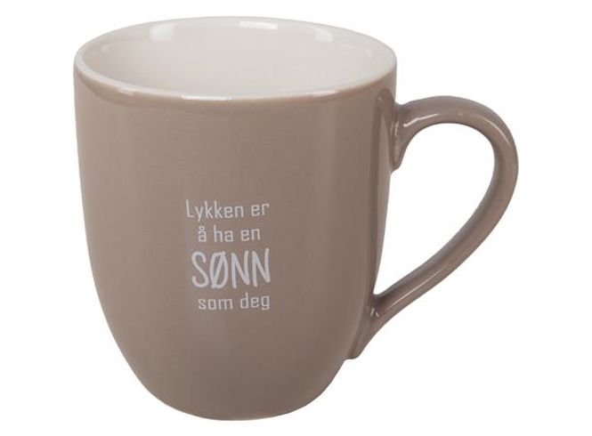 Hovedbilde Krus beige Lykken...sønn