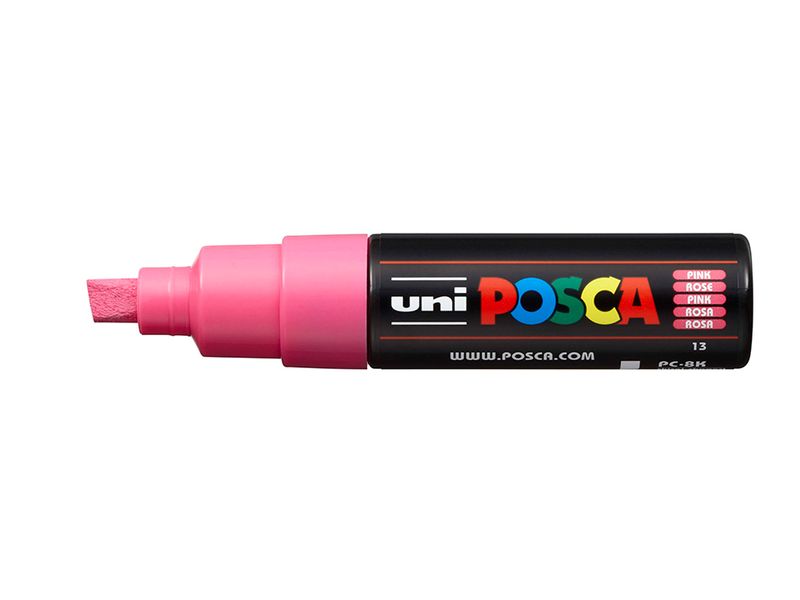 Uni POSCA PC-8K  Chisel 8mm  13 Pink