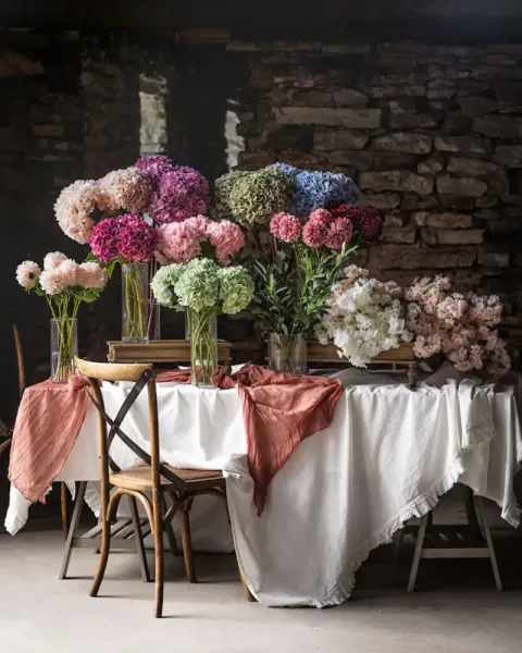 Hortensia på stilk Rosa 20x20x84 cm