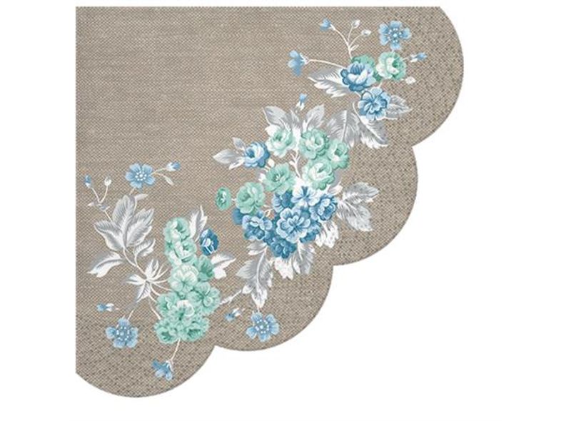Serviett rund 12 stk Peaceful Garden 3 lag Dia:32cm