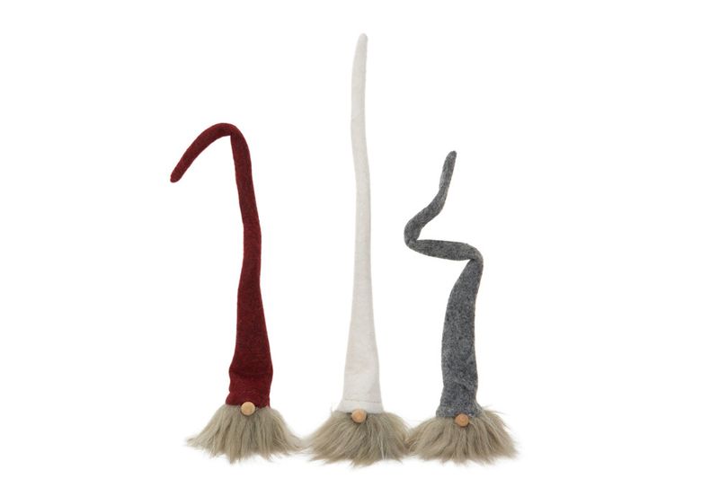 Nisse med ståltråd Hvit 23 cm