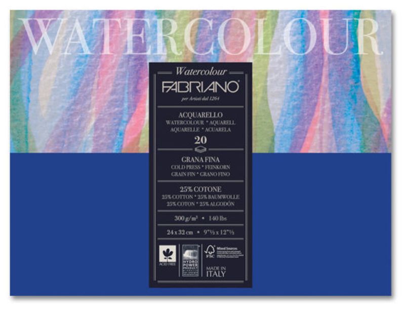 Fabriano Watercolour 300g GF limt 1s. 24x32cm