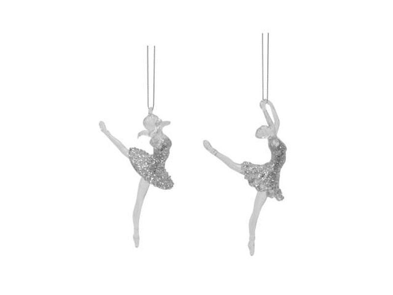 Ballerina Sølv Juleheng 14 cm Armer til siden