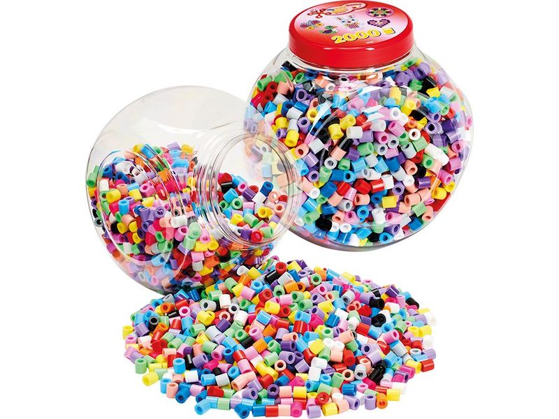 Hama Maxi 2000stk i krukke  Pastellmix