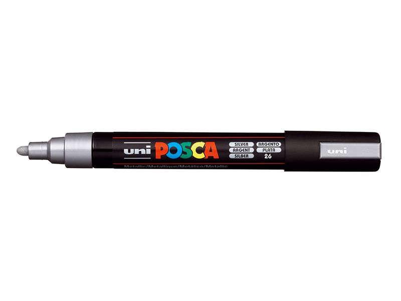 Uni POSCA PC-5M  Medium 1,8-2,5mm  26 Silver