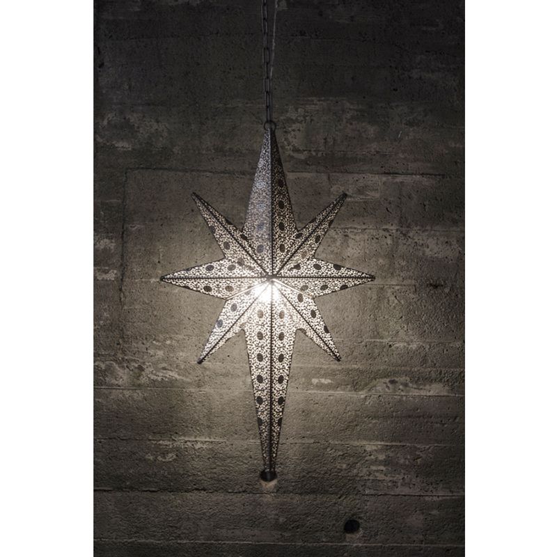 Adventstjerne Antikk Nikkel Metall 66,5x40x12 1xE27 40w 2,5m