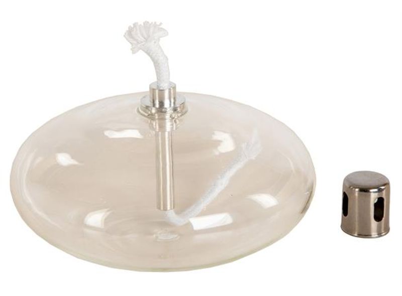 Oljelampe glass klar 11x5cm