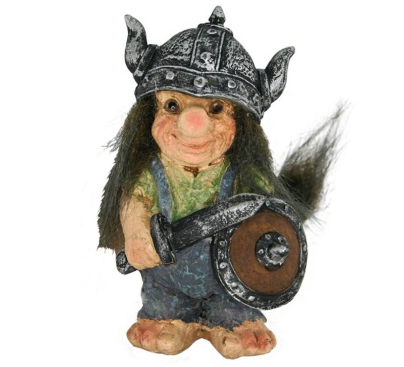 Vikingtroll med grønn genser 8 x 4,5 cm