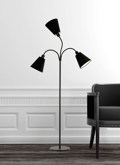 Hovedbilde Gulvlampe Connie-3 helsort ...