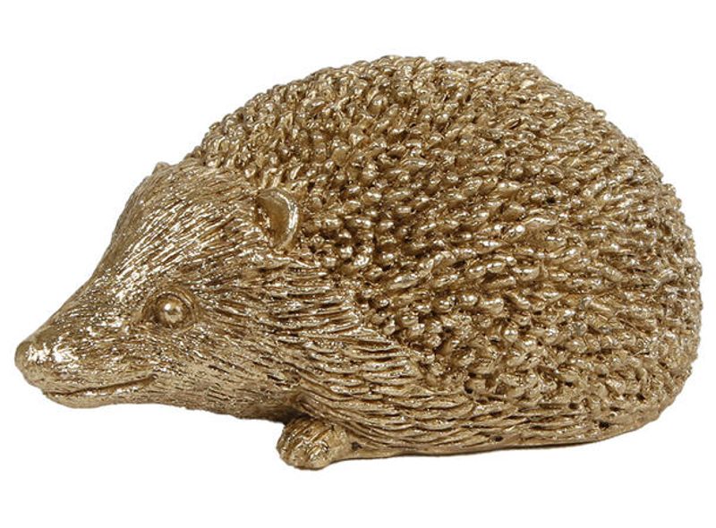 Pinnsvin gull polyresin 14,8x9,8x7,2cm