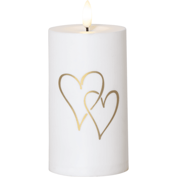 Kubbelys Flamme heart Batteri/timer