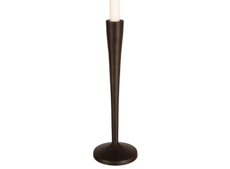 Lysestake spiss metall sort h:31cm