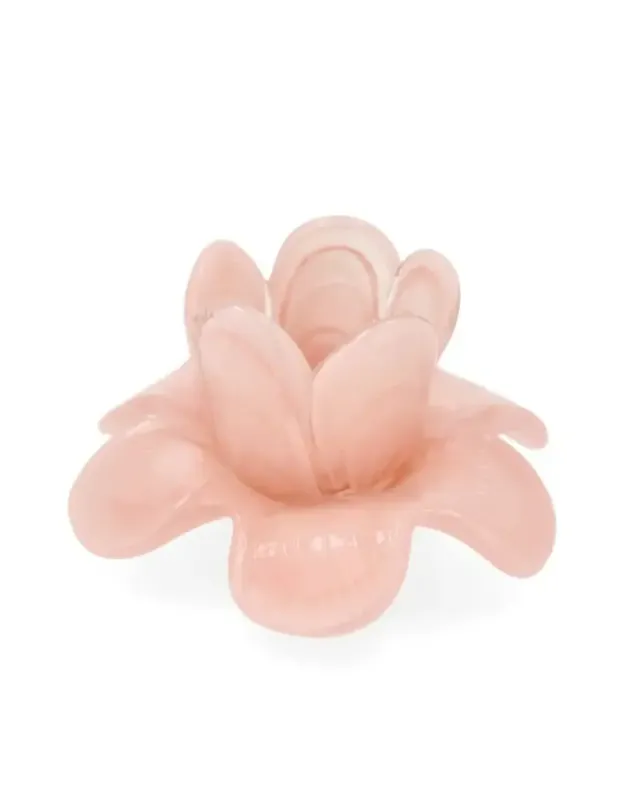 Telysholder blomst Rosa glass 12 x 7 cm